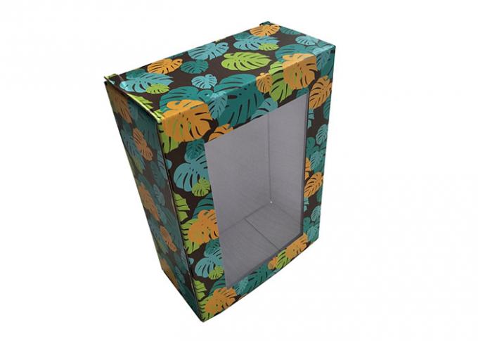 Caixa de presente transparente do papel da janela em imprimir o teste padrão decorativo
