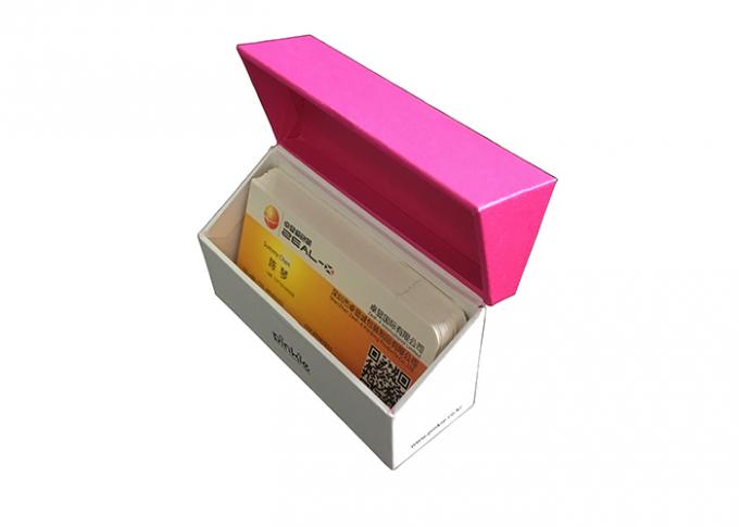 Caixa de presente de carimbo quente do ímã que empacota a superfície Textured com cor cor-de-rosa