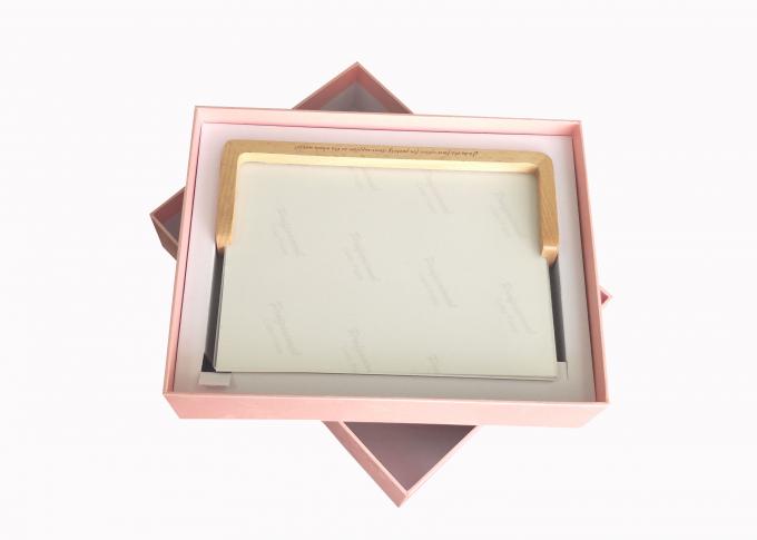 Empacotamento de papel cor-de-rosa do quadro do foto da capa do cartão das caixas de presente do bloco do Lat do álbum