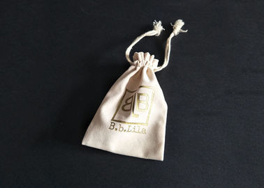 China Malote reciclável branco do presente dos sacos de cordão de veludo do presente da joia de Earings fábrica