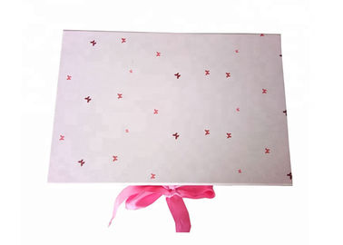 China Caixas cor-de-rosa do papel de embrulho da cor, caixas de presente feitas sob encomenda que empacotam para o vestido das meninas fábrica