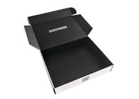 A caixa de presente de papel da laminação lustrosa ondulada, enegrece a caixa de empacotamento impressa da caixa fornecedor