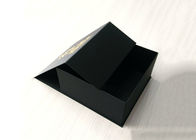 Caixa de presente atual do logotipo feito sob encomenda do carimbo de ouro, caixa da caixa de dobradura do preto do Xmas fornecedor