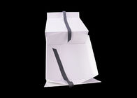 Caixas de dobramento do cartão preto do fechamento da fita, caixa de presente extravagante branca fornecedor