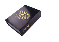 Caixas de presente de dobramento do cartão do retângulo com fotoresistente preto e logotipo quente do ouro fornecedor