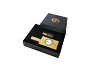Perfume de carimbo quente do logotipo das caixas rígidas feitas sob encomenda pretas do cartão que envolve o recipiente fornecedor