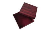 Profundamente - tampa de madeira vermelha da cor e caixas baixas com cartão 1200gsm interno da superfície de veludo fornecedor