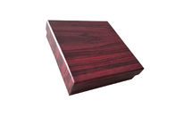 Profundamente - tampa de madeira vermelha da cor e caixas baixas com cartão 1200gsm interno da superfície de veludo fornecedor