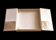 Caixa dada forma livro da embalagem do presente de casamento dourado com o ODM ambiental da fita fornecedor