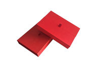 Caixa dada forma do tampão livro vermelho superior, caixa magnética da aleta com a fita do cetim da largura de 2cm fornecedor