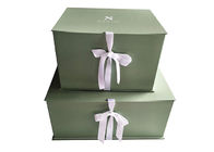 Luz - caixa de presente de papel dobrável verde empilhável para presentes de empacotamento da roupa fornecedor