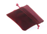 Logotipo vermelho personalizado da folha do malote do cordão de veludo para Jewelly Packaing fornecedor