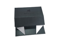 Cor preta de dobramento das caixas de presente do logotipo lustroso da folha para o empacotamento Chain do cão fornecedor