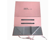 Cor cor-de-rosa de dobramento de gravação Rosa das caixas de presente do logotipo para o empacotamento da roupa fornecedor