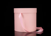 Logotipo luxuoso do ouro de papel do rosa da caixa de presente do cilindro de Rosa com punho da fita fornecedor