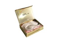 Empacotamento lustroso dado forma da extensão do cabelo do papel do ouro da caixa do cartão livro magnético fornecedor