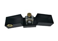 2 lados abrem as caixas Textured preto do papel de embrulho do perfume personalizadas com inserção de EVA fornecedor