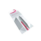 Cartão dobrável branco elegante da caixa de presente de papel da fita com forma do retângulo fornecedor