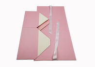 Cosmético cor-de-rosa do cartão que empacota o fechamento dobrável da fita das caixas de presente para cuidados com a pele fornecedor