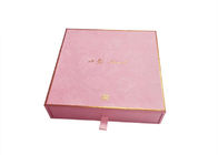 Cosmético que empacota deslizando bens Textured rosa do logotipo da folha de ouro de papel da caixa de papel fornecedor