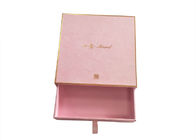Cosmético que empacota deslizando bens Textured rosa do logotipo da folha de ouro de papel da caixa de papel fornecedor