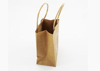 Os sacos de compras do papel do ofício de Brown imprimiram a superfície matte da laminação para o empacotamento da joia fornecedor
