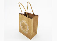 Os sacos de compras do papel do ofício de Brown imprimiram a superfície matte da laminação para o empacotamento da joia fornecedor