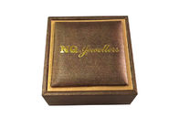 A colar decorativa das caixas de presente do logotipo do carimbo de ouro encaixota a matéria prima de veludo da espuma fornecedor
