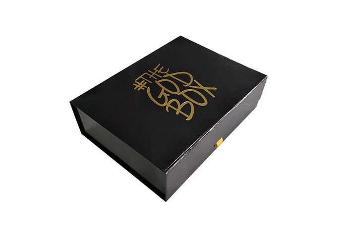 O logotipo do carimbo de ouro imprimiu dobra acima caixas de presente, caixa de presente de papel dada forma livro fornecedor
