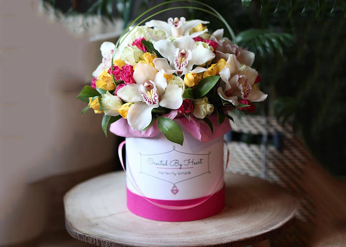 Caixa redonda dobrável colorida da flor para empilhável reciclável da flor fresca da conserva fornecedor
