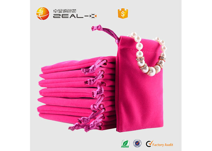Proteção de empacotamento da joia dos sacos de cordão de veludo da colar delicada popular fornecedor