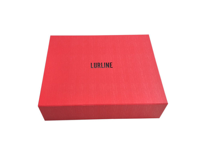 Logotipo quente do preto da folha das caixas de presente dobráveis magnéticas vermelhas para o empacotamento da roupa fornecedor