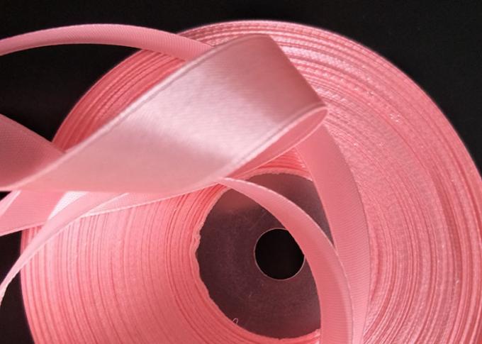 Material reciclável de superfície liso do volume cor-de-rosa fino da fita do Grosgrain da cor