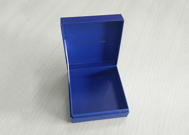 China A laminação lustrosa dada forma da caixa do relógio do cartão livro azul encaixota o peso leve fábrica