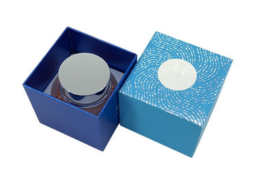 China O revestimento UV de empacotamento do recipiente do frasco do creme dos cuidados com a pele da tampa azul e da caixa baixa 50ml surge fábrica