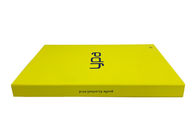 Caixa de presente dada forma da cor livro amarelo, caixas da parte superior da aleta do cartão com captura magnética fornecedor