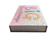 Projete o presente feito a mão colorido dado forma livro da caixa que empacota para o vestido das meninas fornecedor