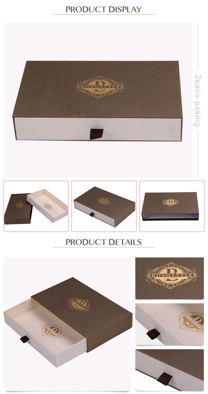 Eco - tipo deslizante amigável fato ISO9001 da gaveta da caixa de papel habilitado